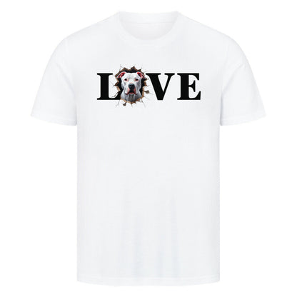Premium T-Shirt "Dogo Argentino LOVE" Weiß – hunde-shirt.de