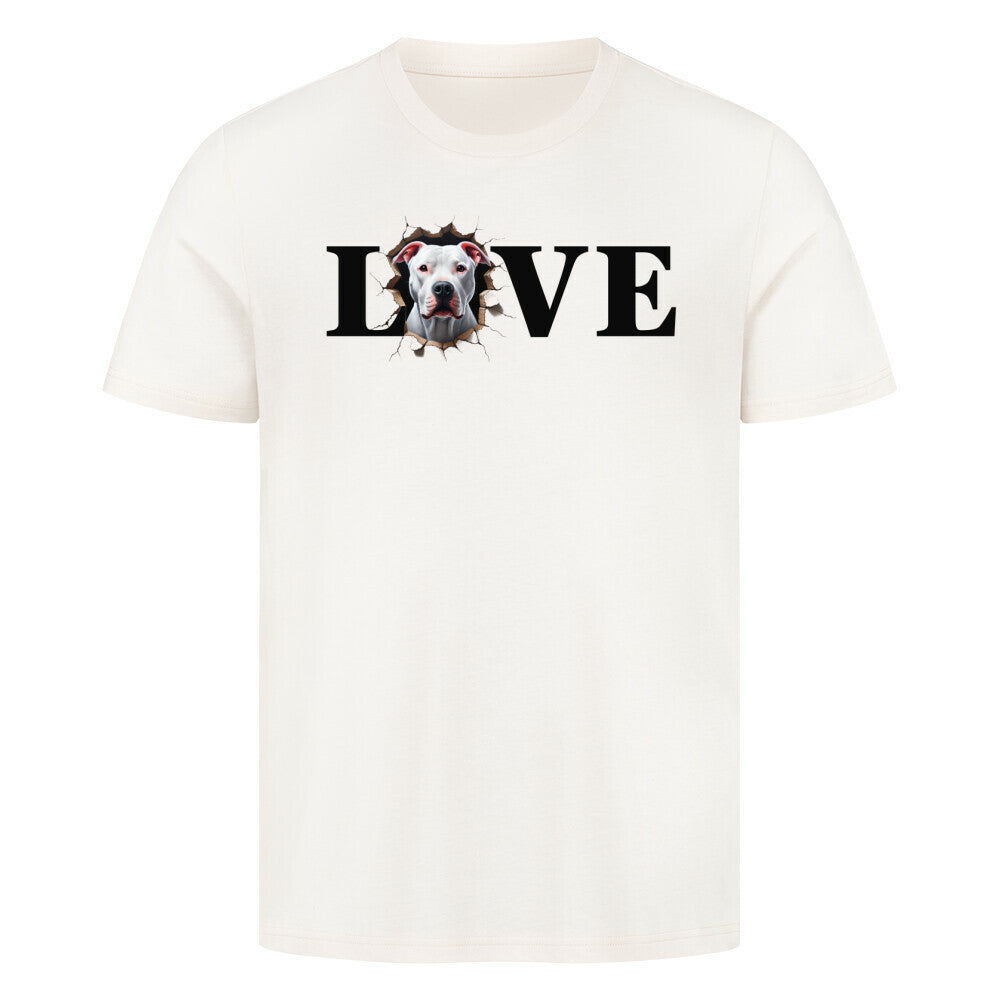 Premium T-Shirt "Dogo Argentino LOVE" Natural Raw – hunde-shirt.de
