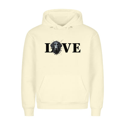 Premium Hoodie "Curly Coated Retriever LOVE" Beige – hunde-shirt.de