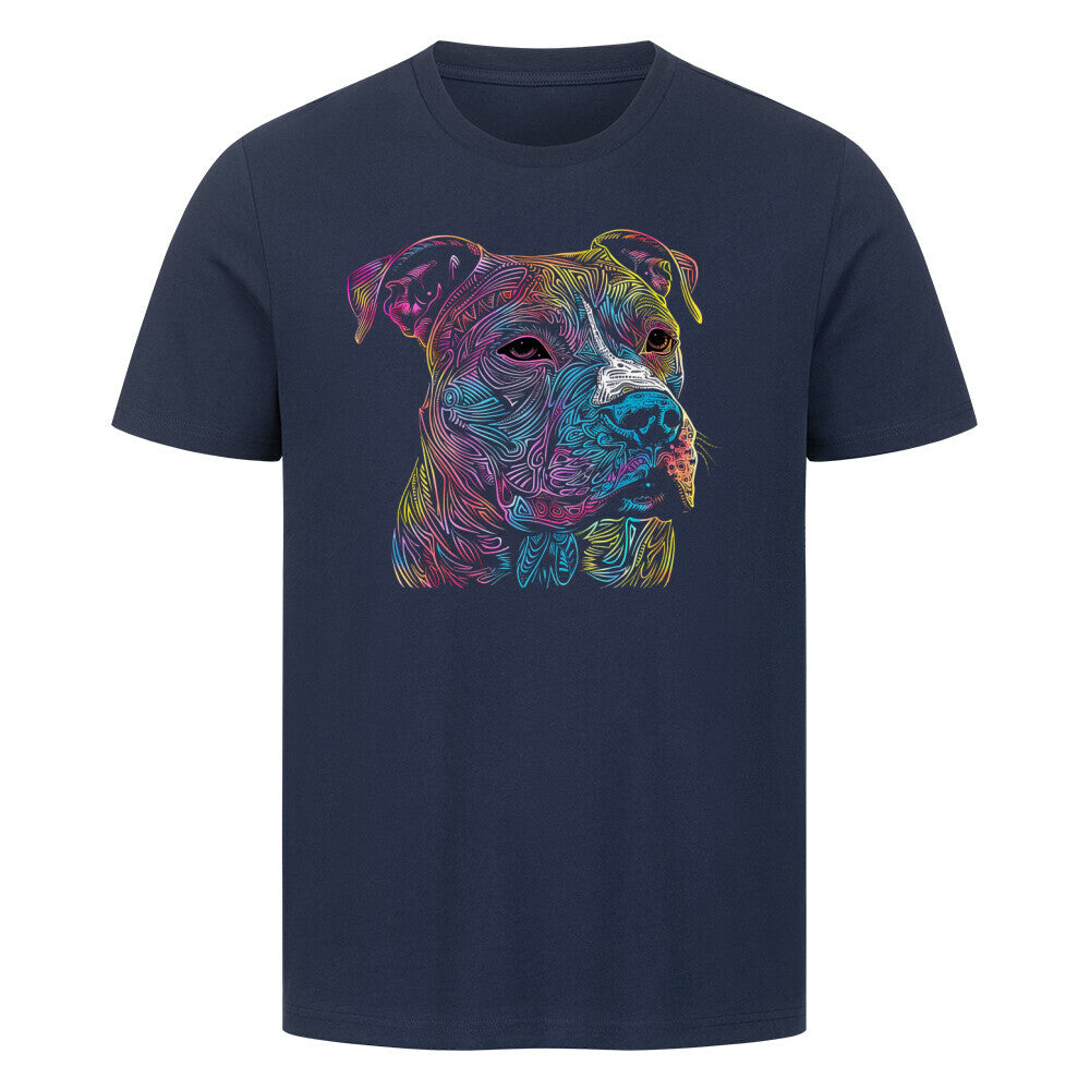 Premium T-Shirt "Pit Bull psycho" French Navy – hunde-shirt.de
