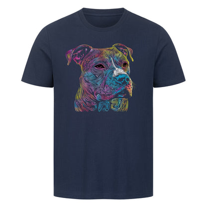 Premium T-Shirt "Pit Bull psycho" French Navy – hunde-shirt.de