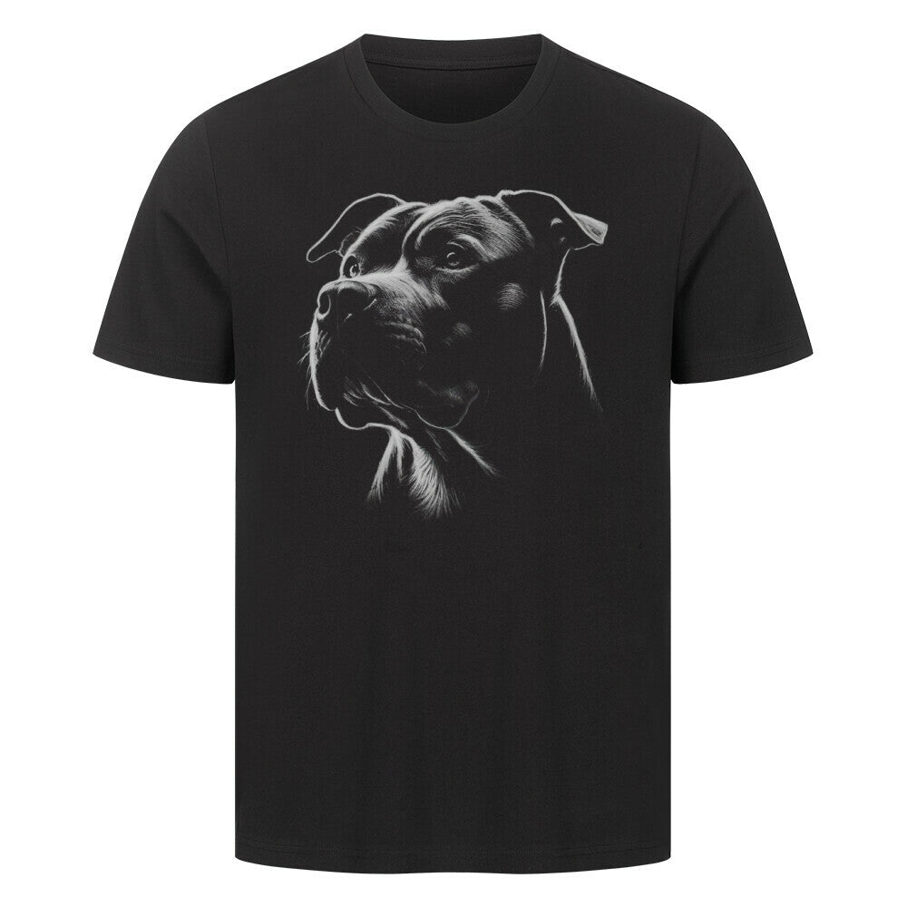 Premium T-Shirt "Pit Bull WHITE" Schwarz – hunde-shirt.de