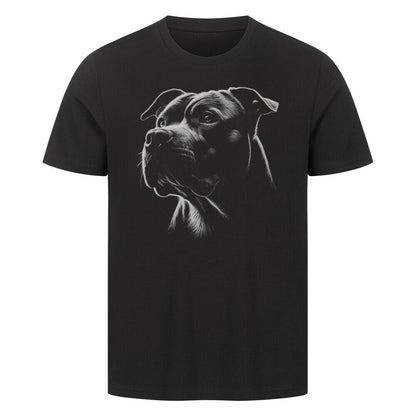 Premium T-Shirt "Pit Bull WHITE" Schwarz – hunde-shirt.de