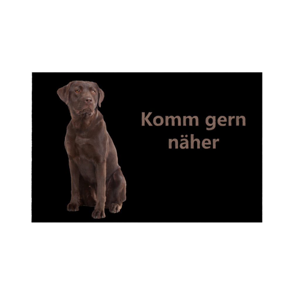 Fußmatte "Labrador - Komm gern näher" Weiß – hunde-shirt.de