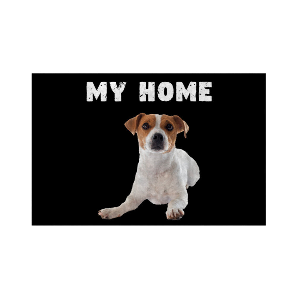 Fußmatte "Jack Russell Terrier - MY HOME" Weiß – hunde-shirt.de