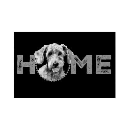 Fußmatte "Bedlington Terrier - HOME-Edition" Weiß – hunde-shirt.de