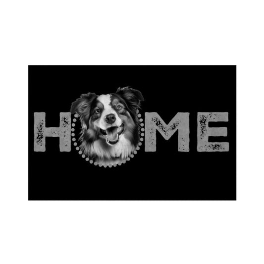 Fußmatte "Australian Shepherd - HOME-Edition 2" Weiß – hunde-shirt.de