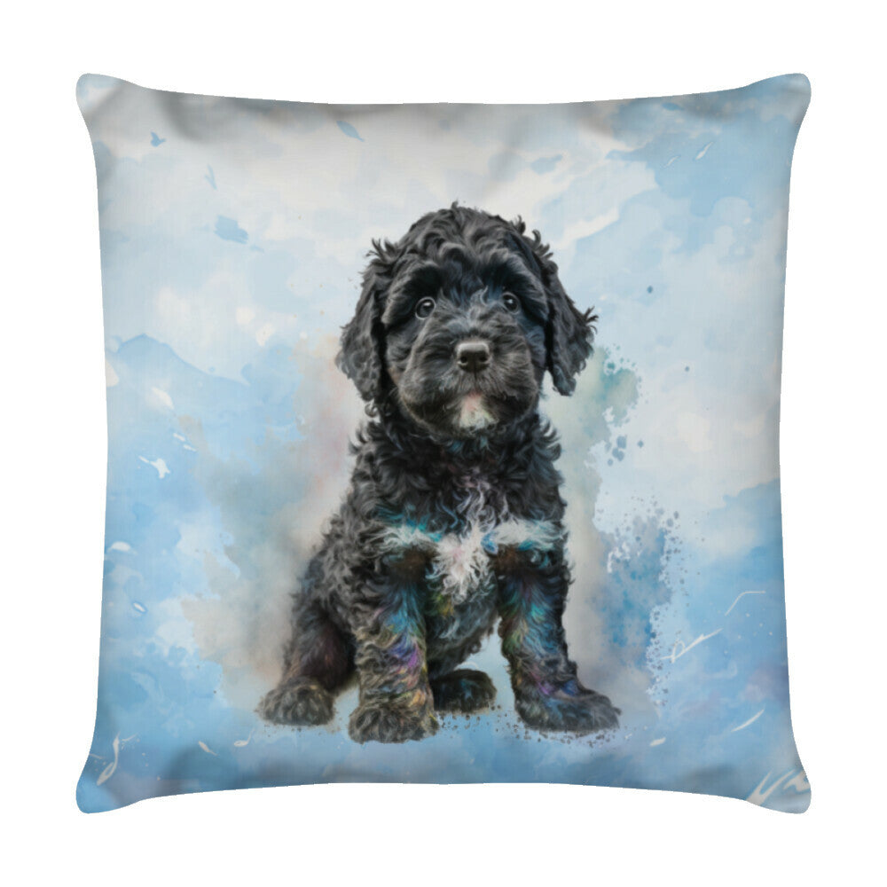 Kissen "Barbet - Puppy" Weiß – hunde-shirt.de