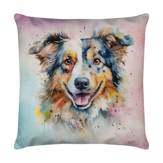 Kissen "Australian Shepherd - Pastell" Weiß – hunde-shirt.de