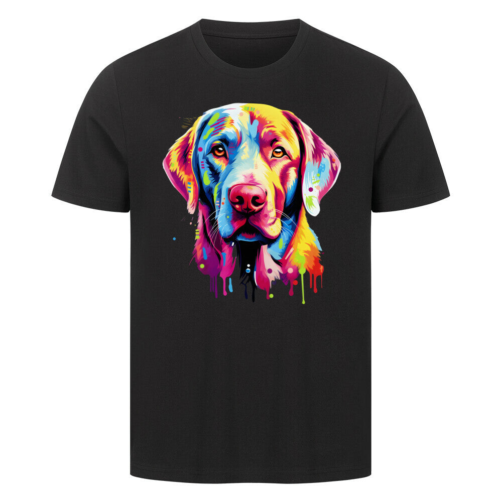 Premium T-Shirt "Labrador Paint" Schwarz – hunde-shirt.de