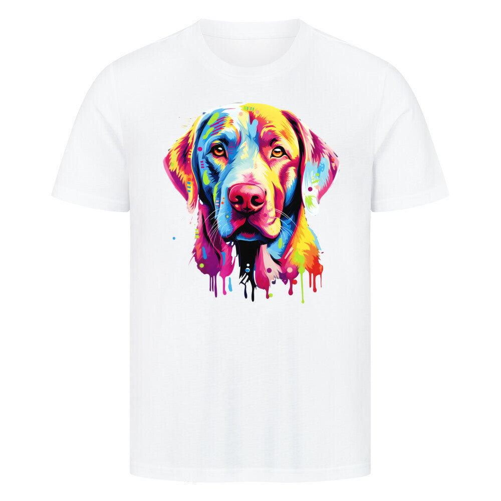 Premium T-Shirt "Labrador Paint" Weiß – hunde-shirt.de