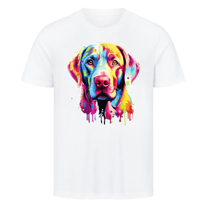 Premium T-Shirt "Labrador Paint" Weiß – hunde-shirt.de