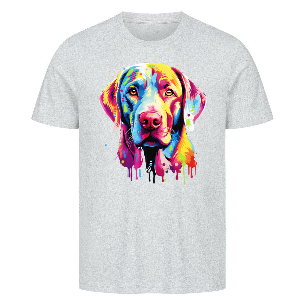 Premium T-Shirt "Labrador Paint" Heather Grey – hunde-shirt.de