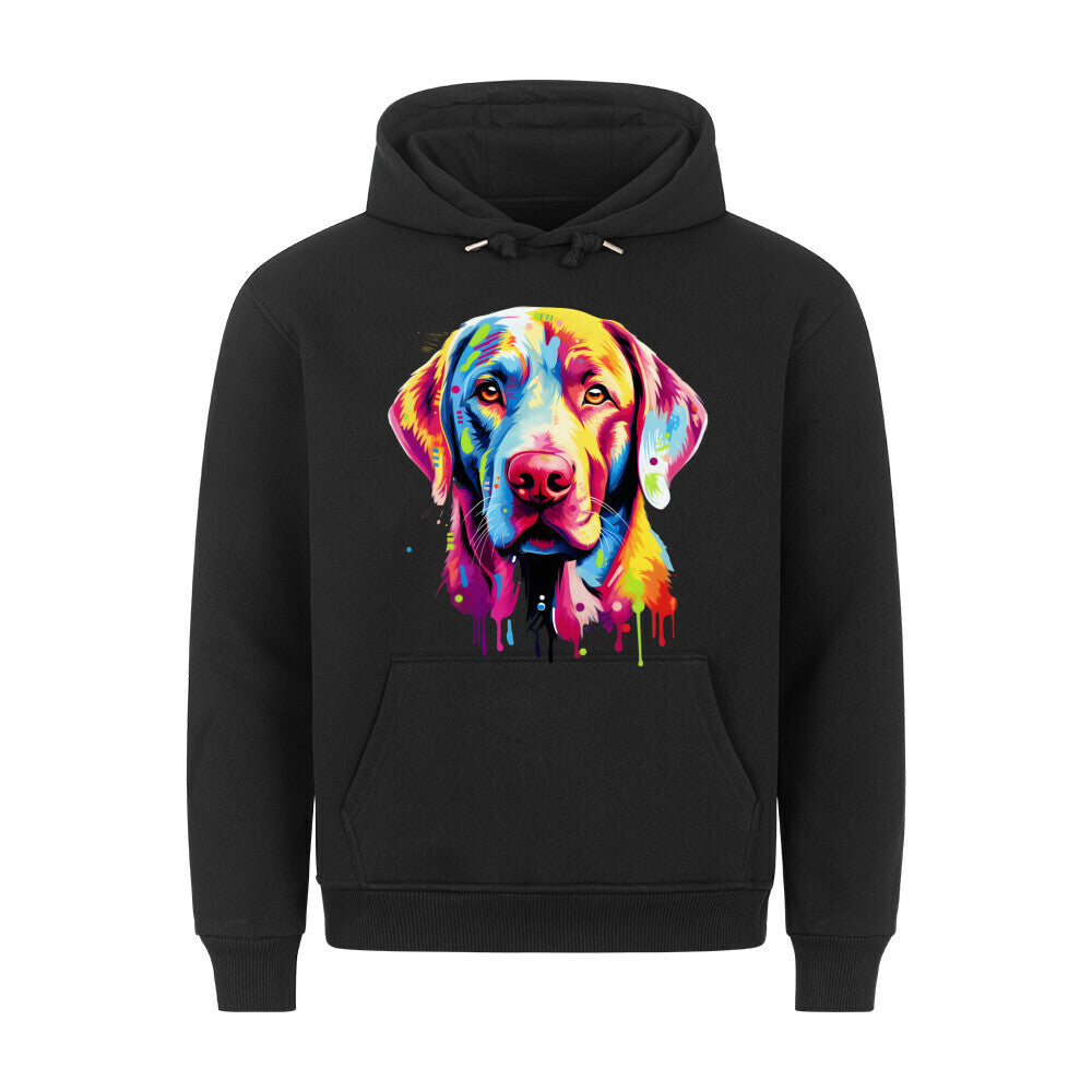 Premium Hoodie "Labrador Paint" Schwarz – hunde-shirt.de