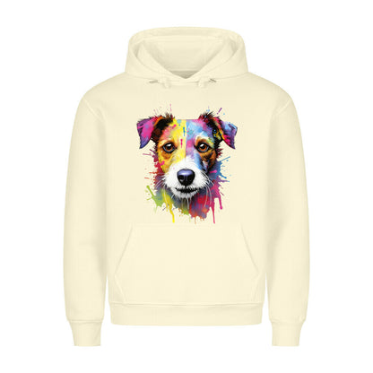 Premium Hoodie "Jack Russell Paint" Beige – hunde-shirt.de