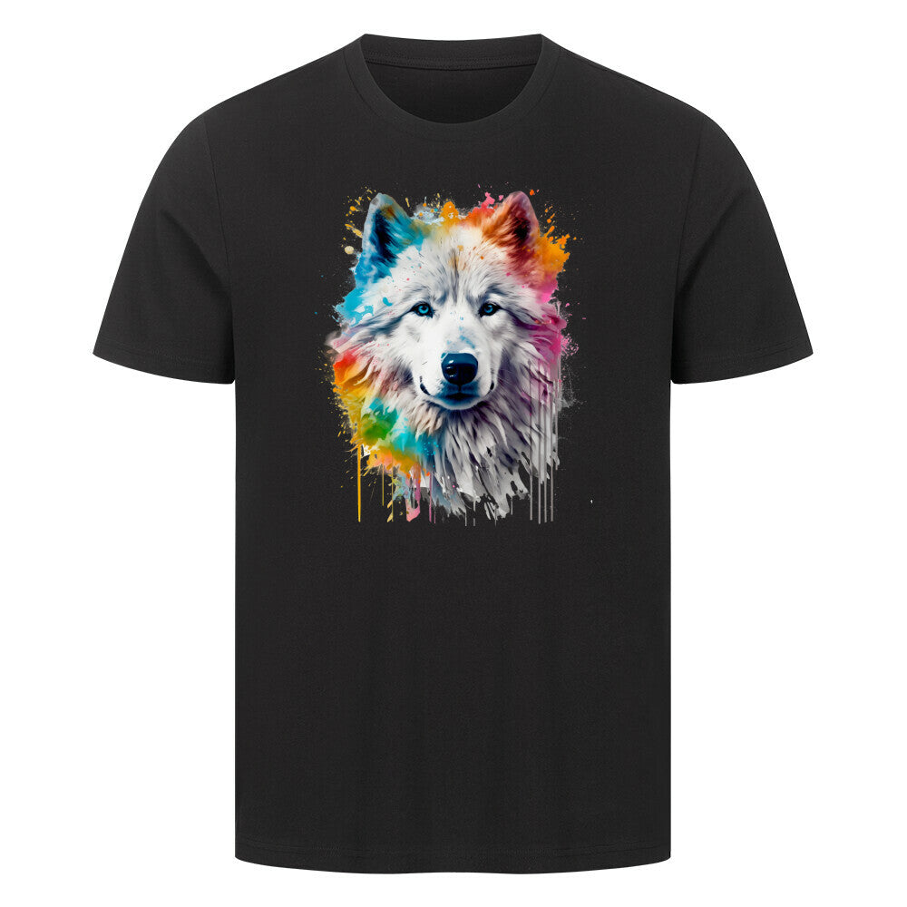 Premium T-Shirt "Alaskan Malamute Paint" Schwarz – hunde-shirt.de