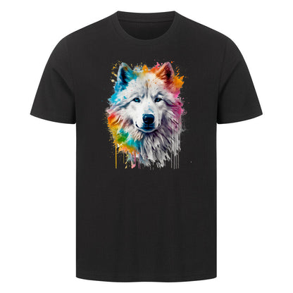 Premium T-Shirt "Alaskan Malamute Paint" Schwarz – hunde-shirt.de