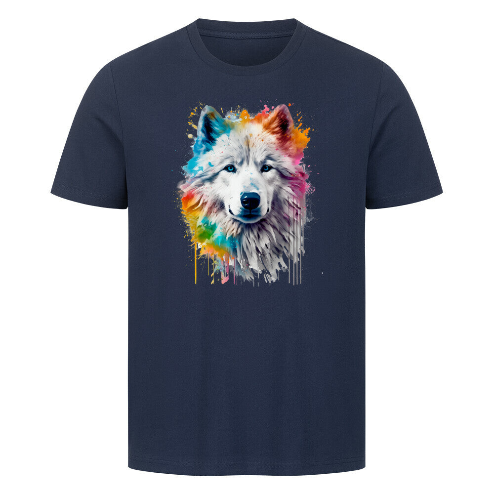 Premium T-Shirt "Alaskan Malamute Paint" French Navy – hunde-shirt.de
