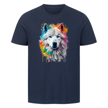 Premium T-Shirt "Alaskan Malamute Paint" French Navy – hunde-shirt.de