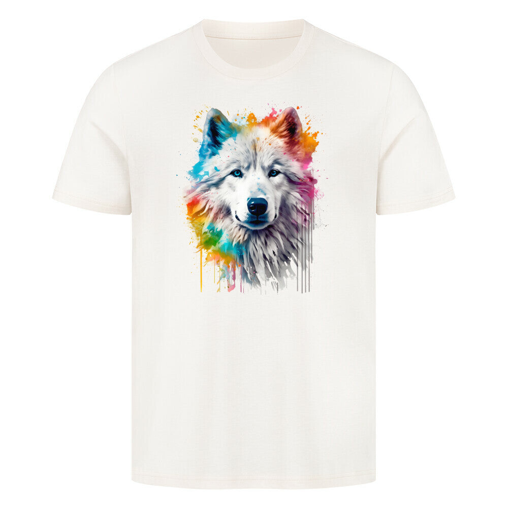 Premium T-Shirt "Alaskan Malamute Paint" Natural Raw – hunde-shirt.de