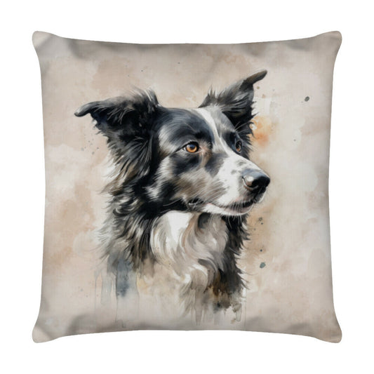 Kissen "Border Collie - Dreamer" Weiß – hunde-shirt.de