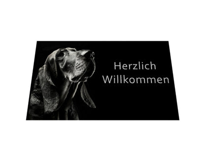 Fußmatte "Bloodhound - Herzlich Willkommen" – hunde-shirt.de