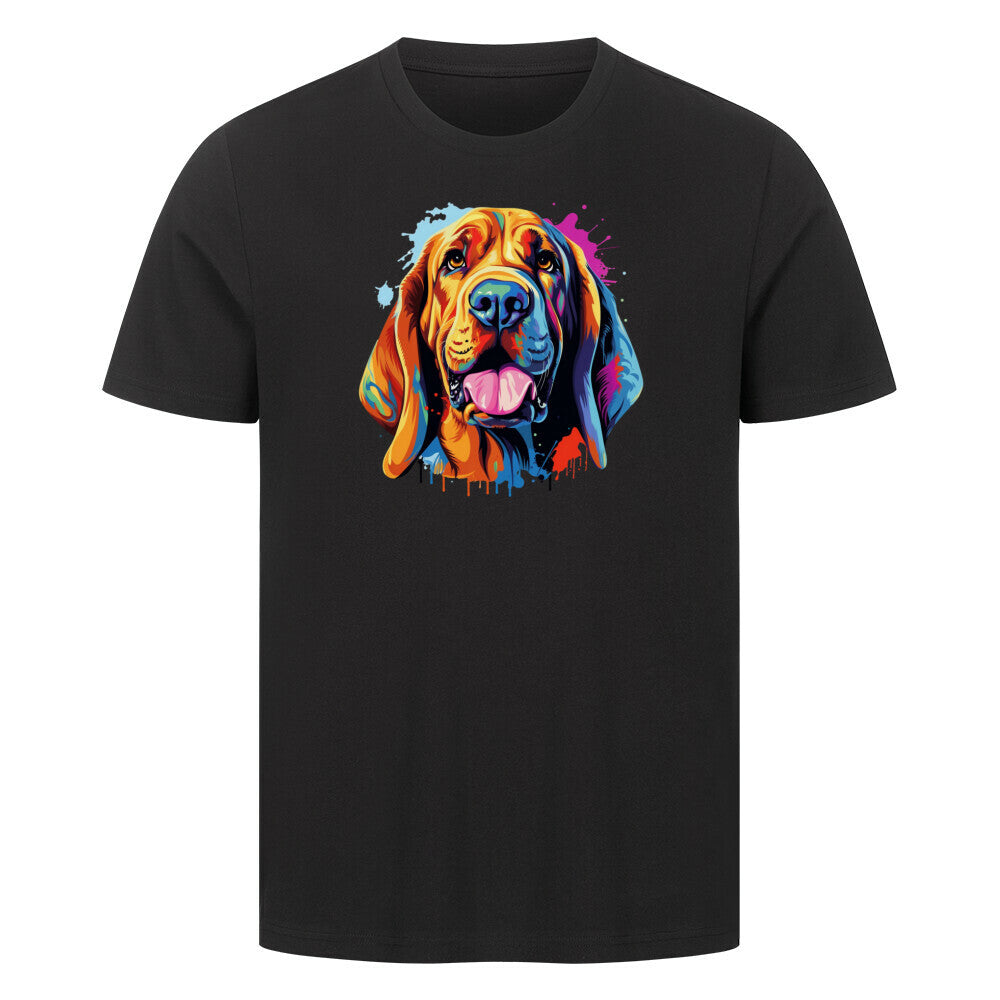 Premium T-Shirt "Bloodhound Fun" Schwarz – hunde-shirt.de