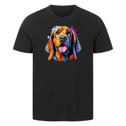 Premium T-Shirt "Bloodhound Fun" Schwarz – hunde-shirt.de