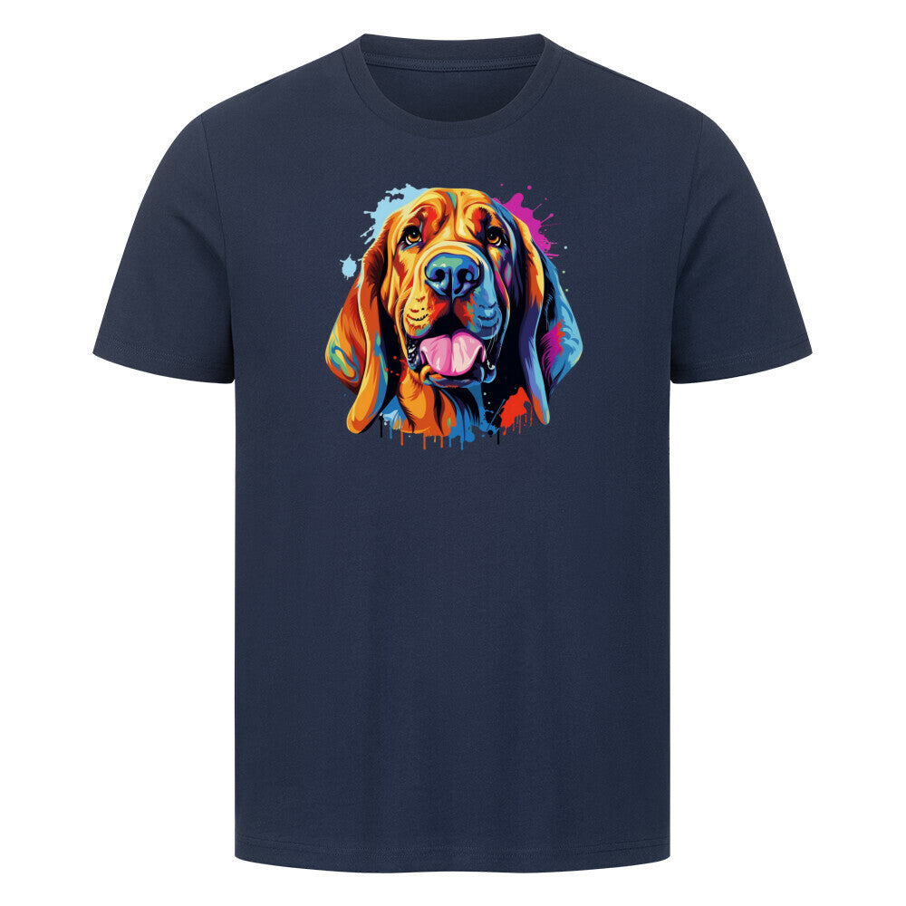 Premium T-Shirt "Bloodhound Fun" French Navy – hunde-shirt.de