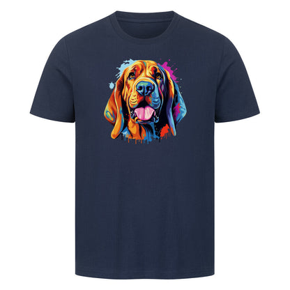 Premium T-Shirt "Bloodhound Fun" French Navy – hunde-shirt.de