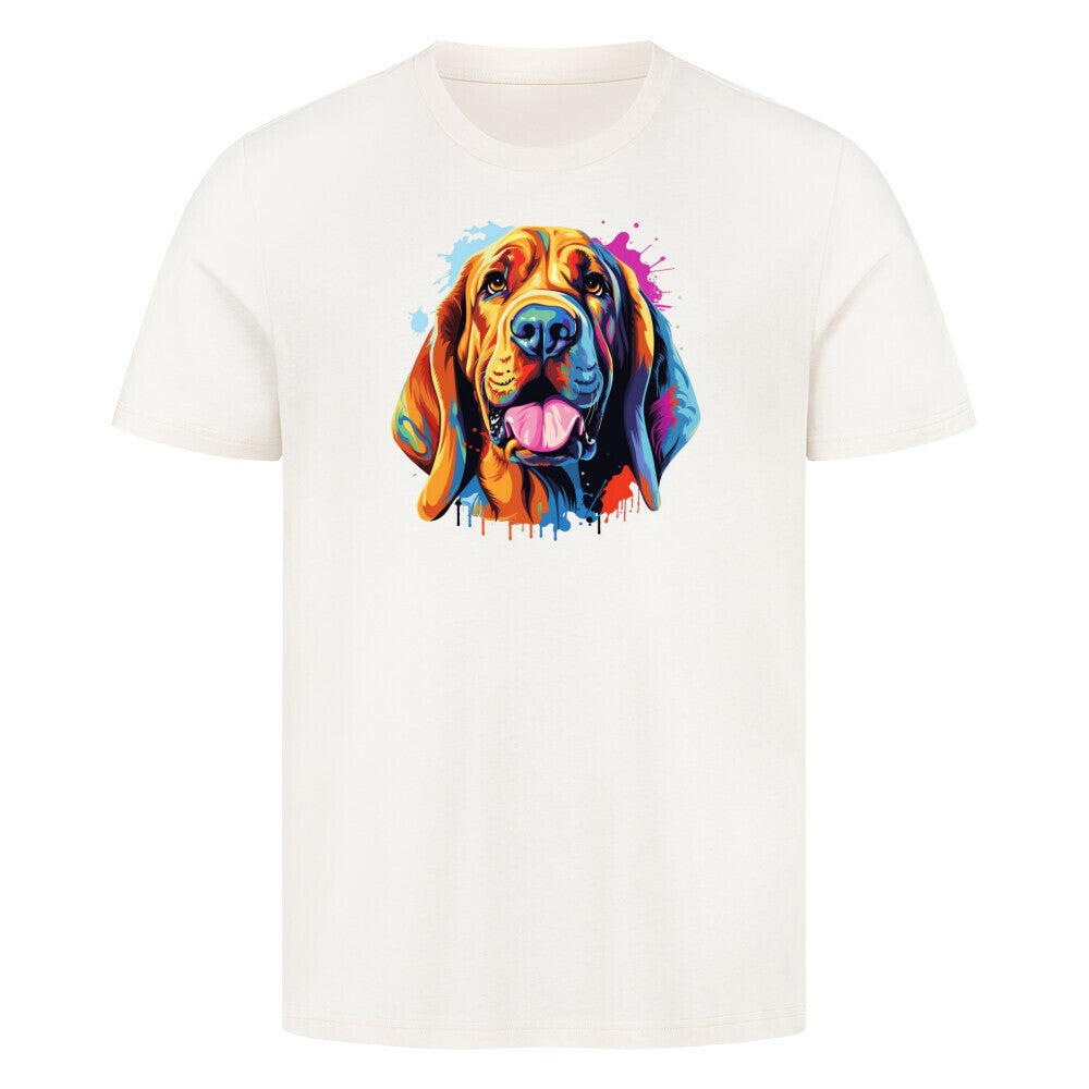 Premium T-Shirt "Bloodhound Fun" Natural Raw – hunde-shirt.de