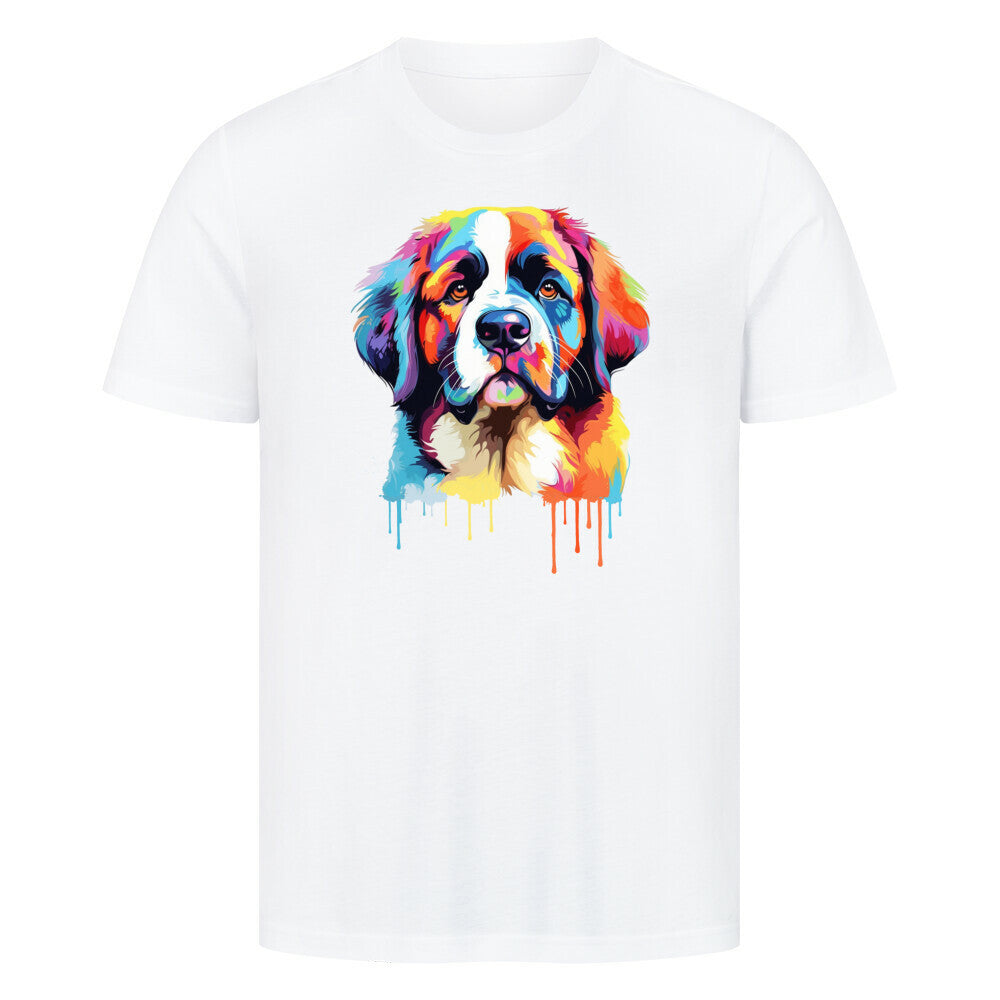Premium T-Shirt "Bernhardiner Fun" Weiß – hunde-shirt.de