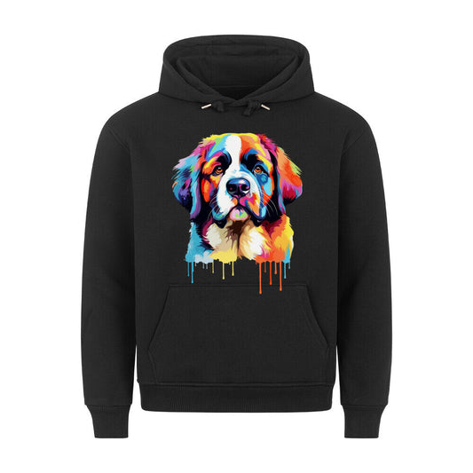 Premium Hoodie "Bernhardiner Fun" Schwarz – hunde-shirt.de