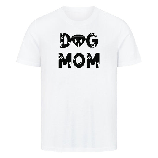 Premium T-Shirt "DOG MOM" Weiß – hunde-shirt.de