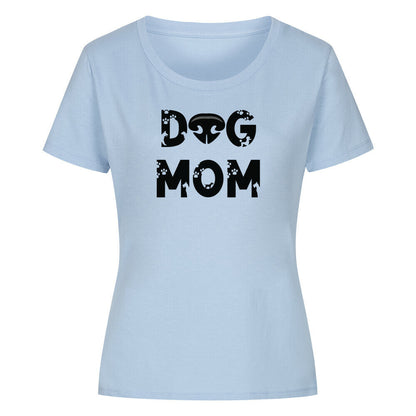 Premium Organic Damen-Shirt "DOG MOM" Sky Blue – hunde-shirt.de