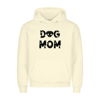 Premium Hoodie "DOG MOM" Beige – hunde-shirt.de
