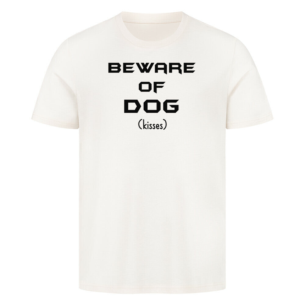 Premium T-Shirt "Beware of Dog" Natural Raw – hunde-shirt.de