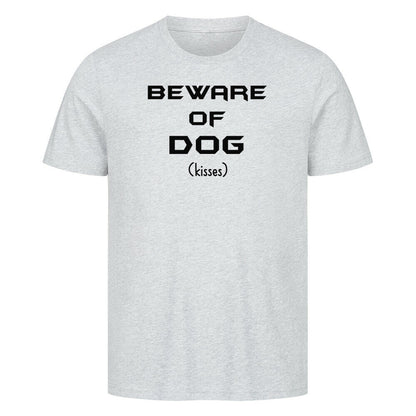Premium T-Shirt "Beware of Dog" Heather Grey – hunde-shirt.de
