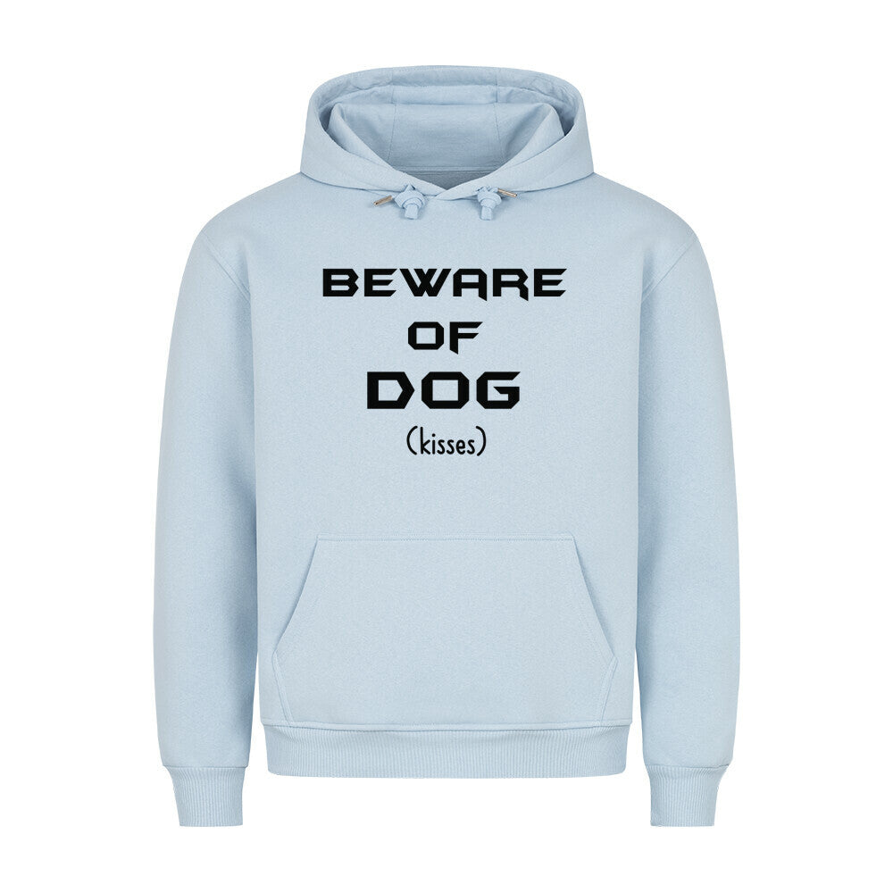 Premium Hoodie "BEWARE..." Babyblau – hunde-shirt.de