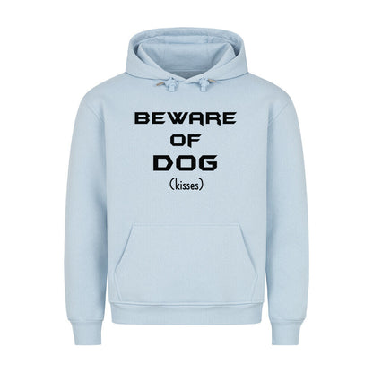 Premium Hoodie "BEWARE..." Babyblau – hunde-shirt.de