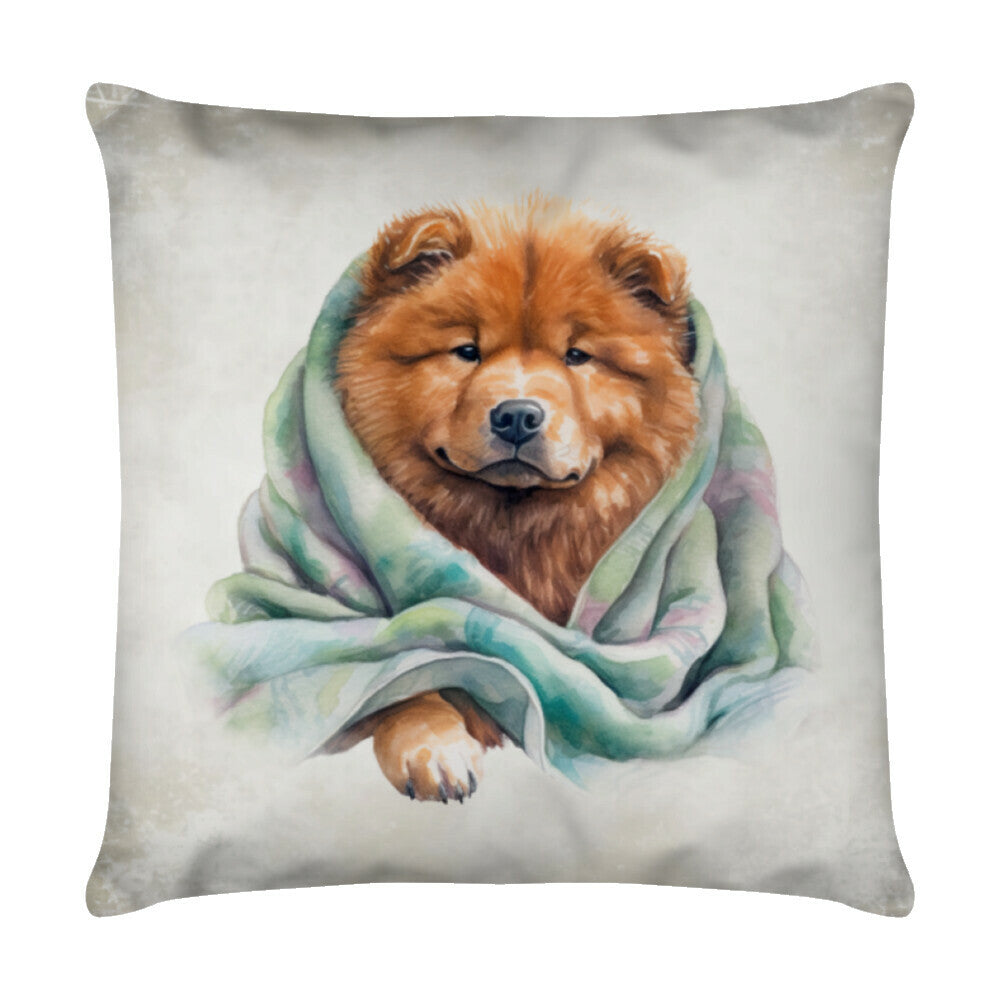 Kissen "Chow-Chow - Herbst" Weiß – hunde-shirt.de