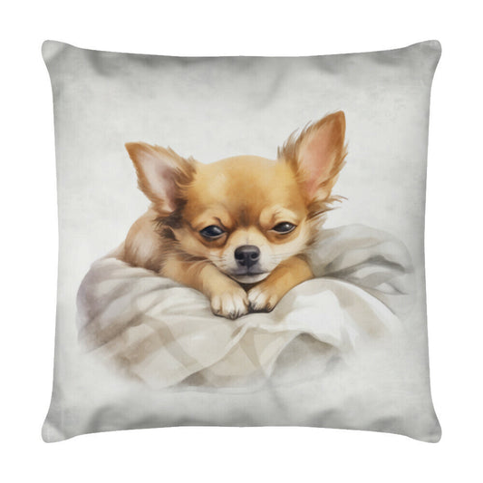 Kissen "Chihuahua - Pause Weiß – hunde-shirt.de