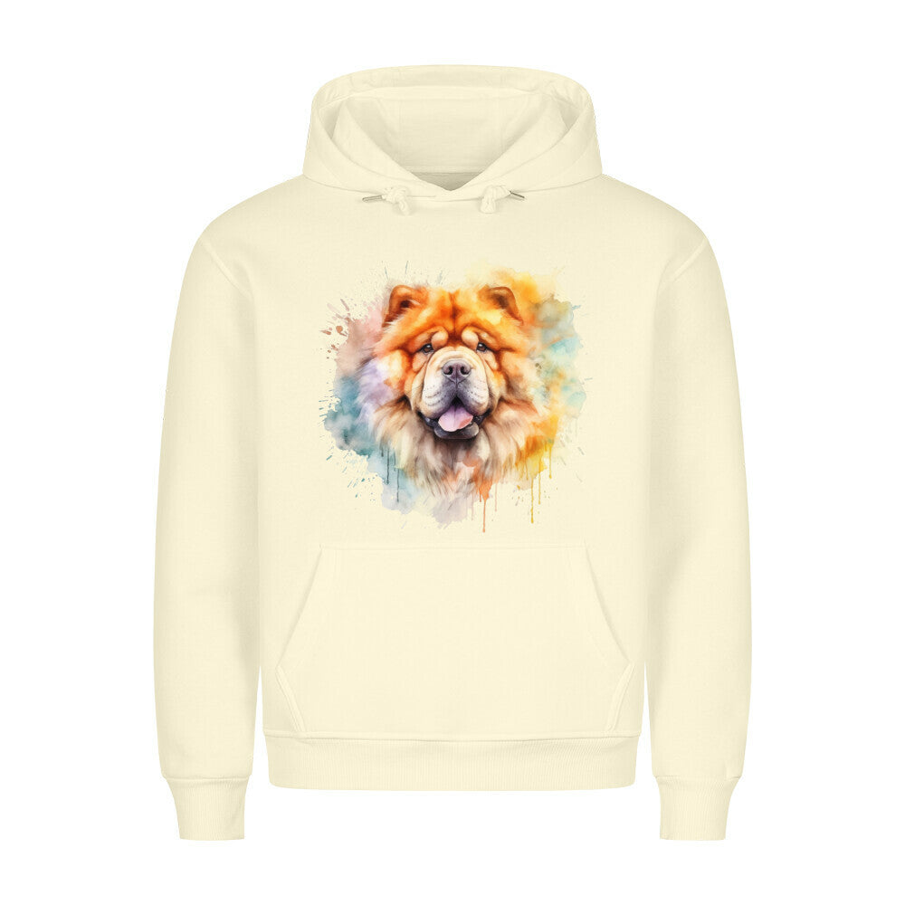 Premium Hoodie "Chow-Chow Splash" Beige – hunde-shirt.de