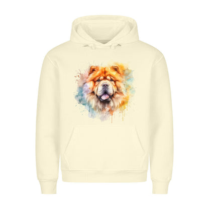 Premium Hoodie "Chow-Chow Splash" Beige – hunde-shirt.de