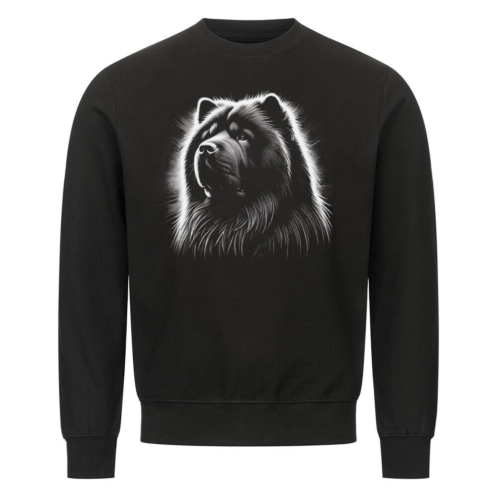 Premium Sweatshirt "Chow-Chow Shine" Schwarz – hunde-shirt.de