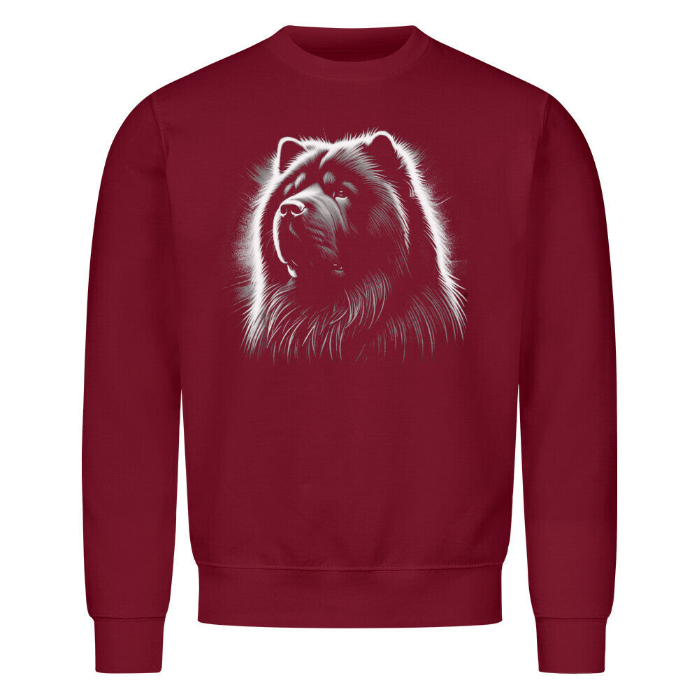 Premium Sweatshirt "Chow-Chow Shine" Burgunder – hunde-shirt.de