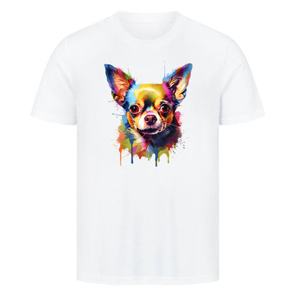 Premium T-Shirt "Chihuahua Paint" Weiß – hunde-shirt.de