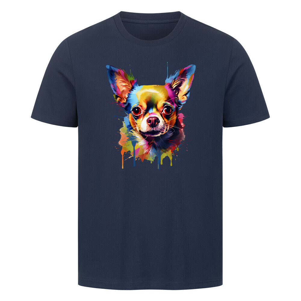 Premium T-Shirt "Chihuahua Paint" French Navy – hunde-shirt.de