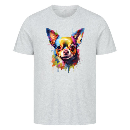 Premium T-Shirt "Chihuahua Paint" Heather Grey – hunde-shirt.de