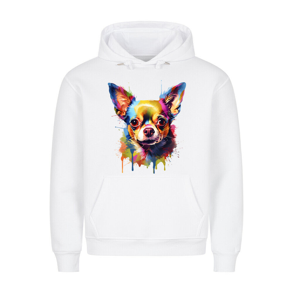 Premium Hoodie "Chihuahua Paint" Weiß – hunde-shirt.de